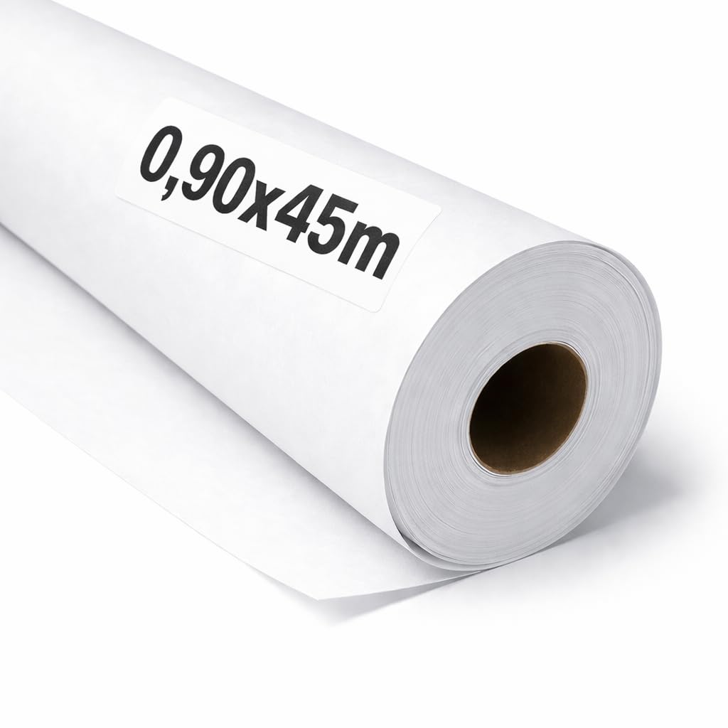OFITURIA Kraft paper white - roll 0.90 × 45 m - 1 roll - packaging paper and wrapping paper - craft paper for DIY, decoration and sewing patterns - tear-resistant and easy to cut - COM620-parent2