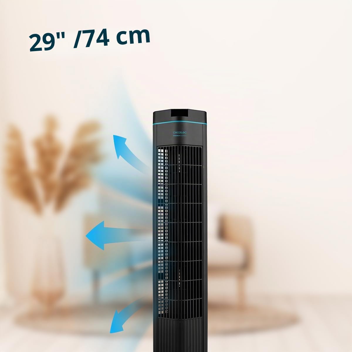 Cecotec tower fan EnergySilence 690 Skyline, 50 W DC motor, diameter 73 cm, 3 speeds, 3 modes, 8 hour timer, automatic 90º oscillation, white - 08345