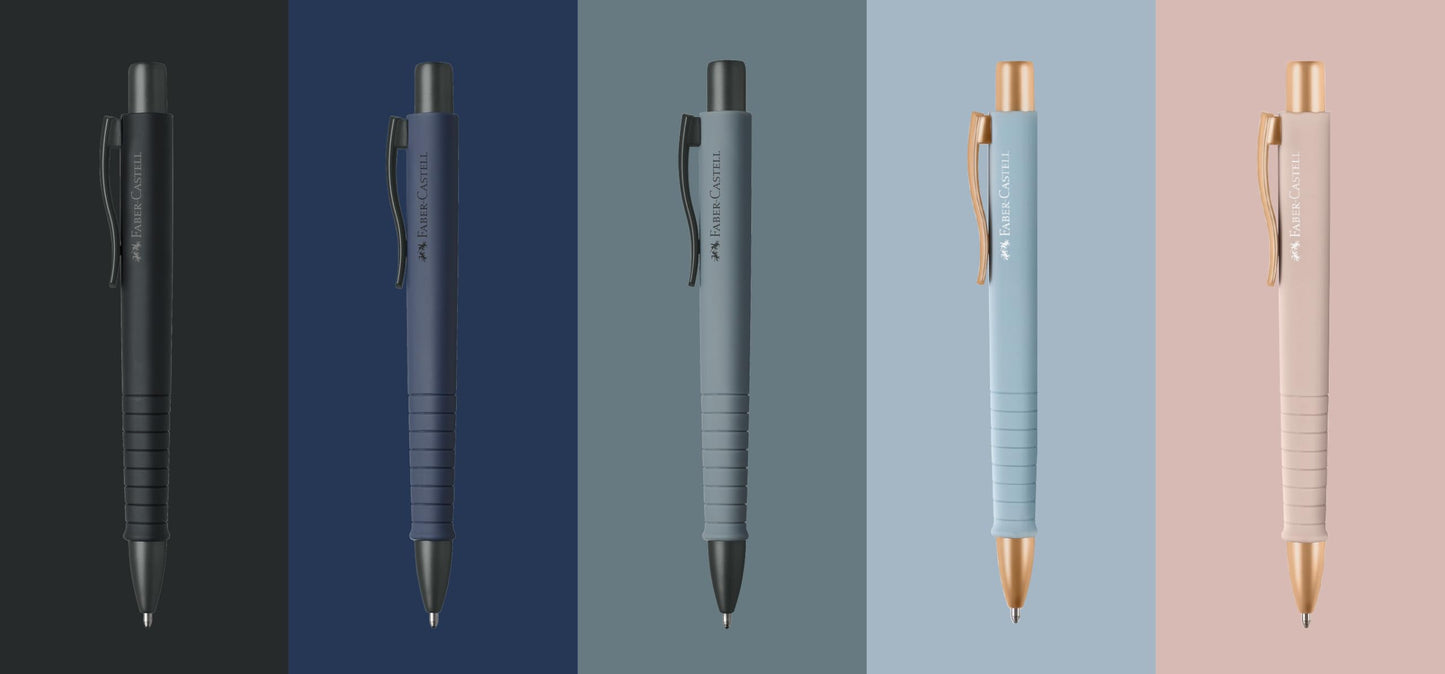 Faber-Castell - Ballpoint pen Poly Ball sky blue, 5 pieces - 205359