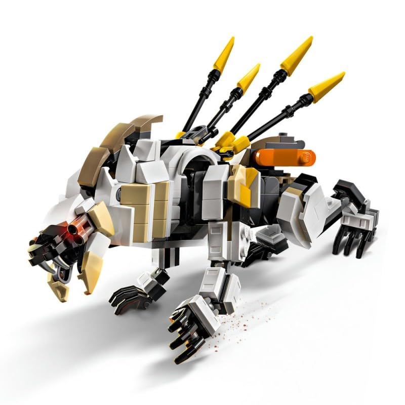 LEGO Horizon Adventures Aloy and Varl vs. Panzerwanderer and Sawtooth, toy with monster machines and minifigures, collectible playset for video game fans, boys and girls aged 9 and up 77037
