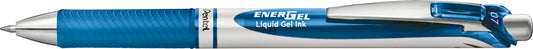 Pentel EnerGel XM BL77 gel pen with push mechanism, blue (pack of 12) - BL77-CO
