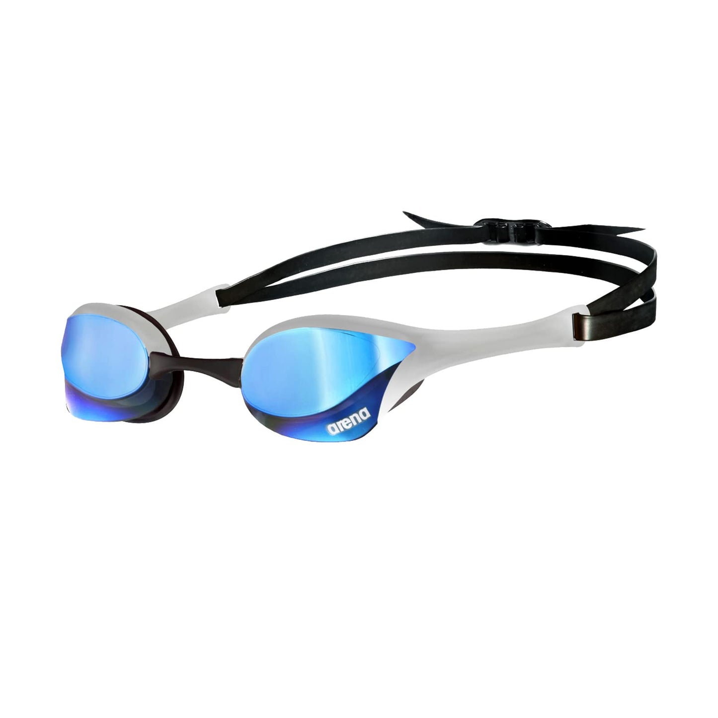 ARENA Cobra Ultra Swipe Mirror Unisex Race Swimming Goggles for Adults, Diving Goggles with Curved Mirror Lenses, Anti-Fog, UV Protection, 5 Interchangeable Nose Bridges - 002507-600-NS