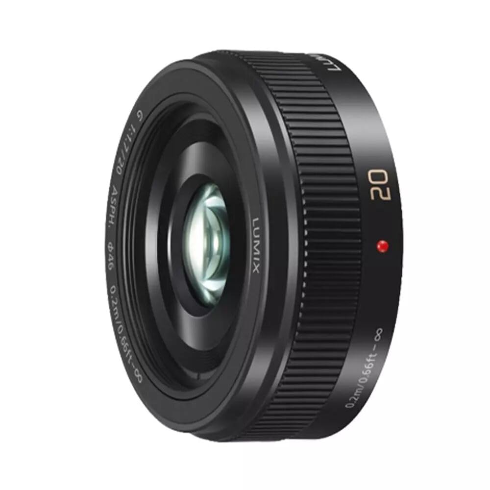 Panasonic LUMIX G Fixed Focal Length 20mm F1.7 II ASPH. Lens (Pancake Lens, Filter Size 46 mm, Field of View 57°) black H-H020AE-K