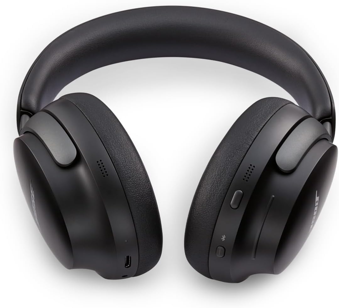 Bose QuietComfort Ultra Headphones Over-Ear - Căști cu Noise Cancelling pentru sunet spațial, căști Spatial Audio, până la 24 de ore autonomie, căști de înaltă calitate cu sunet surround, negru - 880066-0100