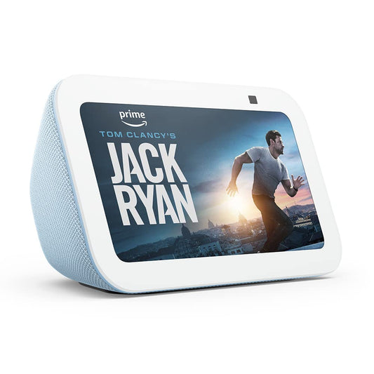 Certified and Refurbished Echo Show 5 (3rd Gen.) | Compact smart touchscreen with Alexa to control your smart home and more | Grey-blue - H97N6S