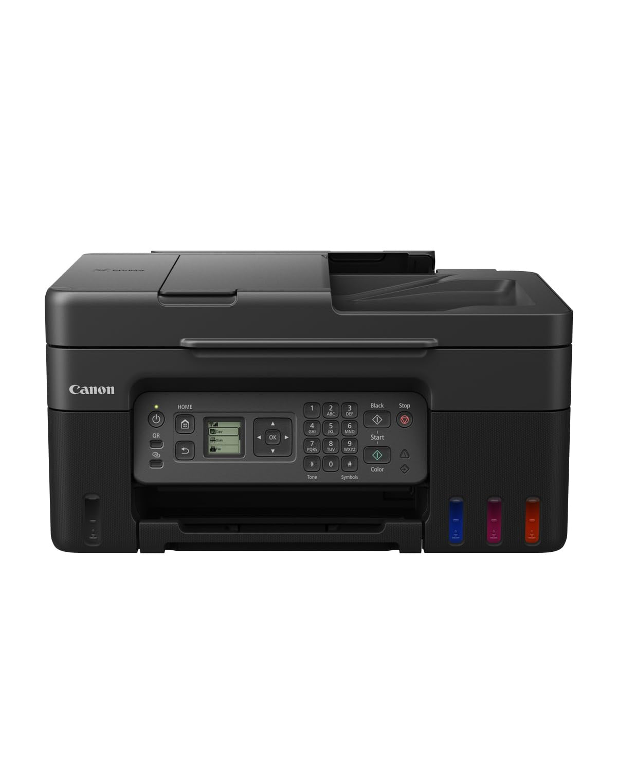 Canon PIXMA G4570 MegaTank 4-in-1 Multifunction Device A4 (Scanner, Copier, Printer, Fax, ADF, Color Inkjet Printer, USB, WiFi, Print App, Cloud, LCD Display), black/grey - 5807C006