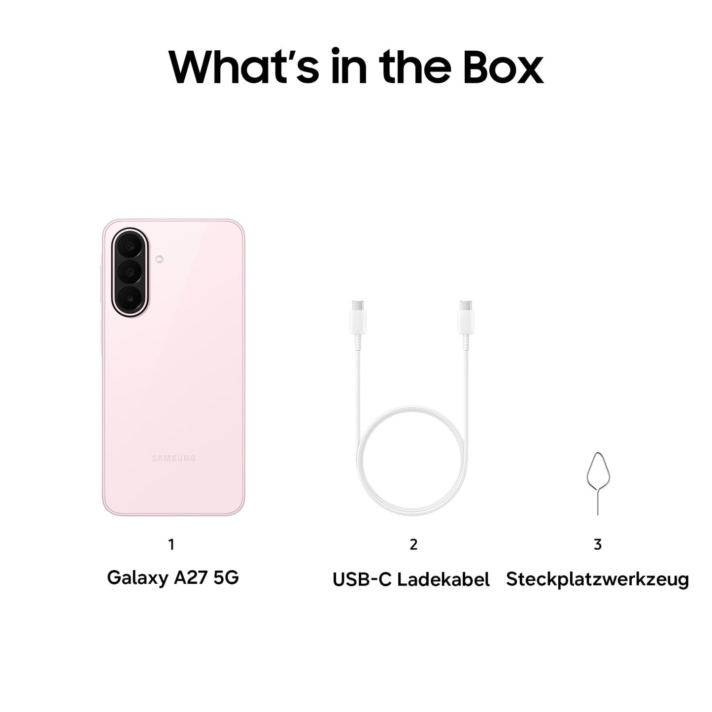 Samsung Galaxy A27 5G smartphone with AI functions, mobile phone, light pink 256GB - SM-A276BLICEUB