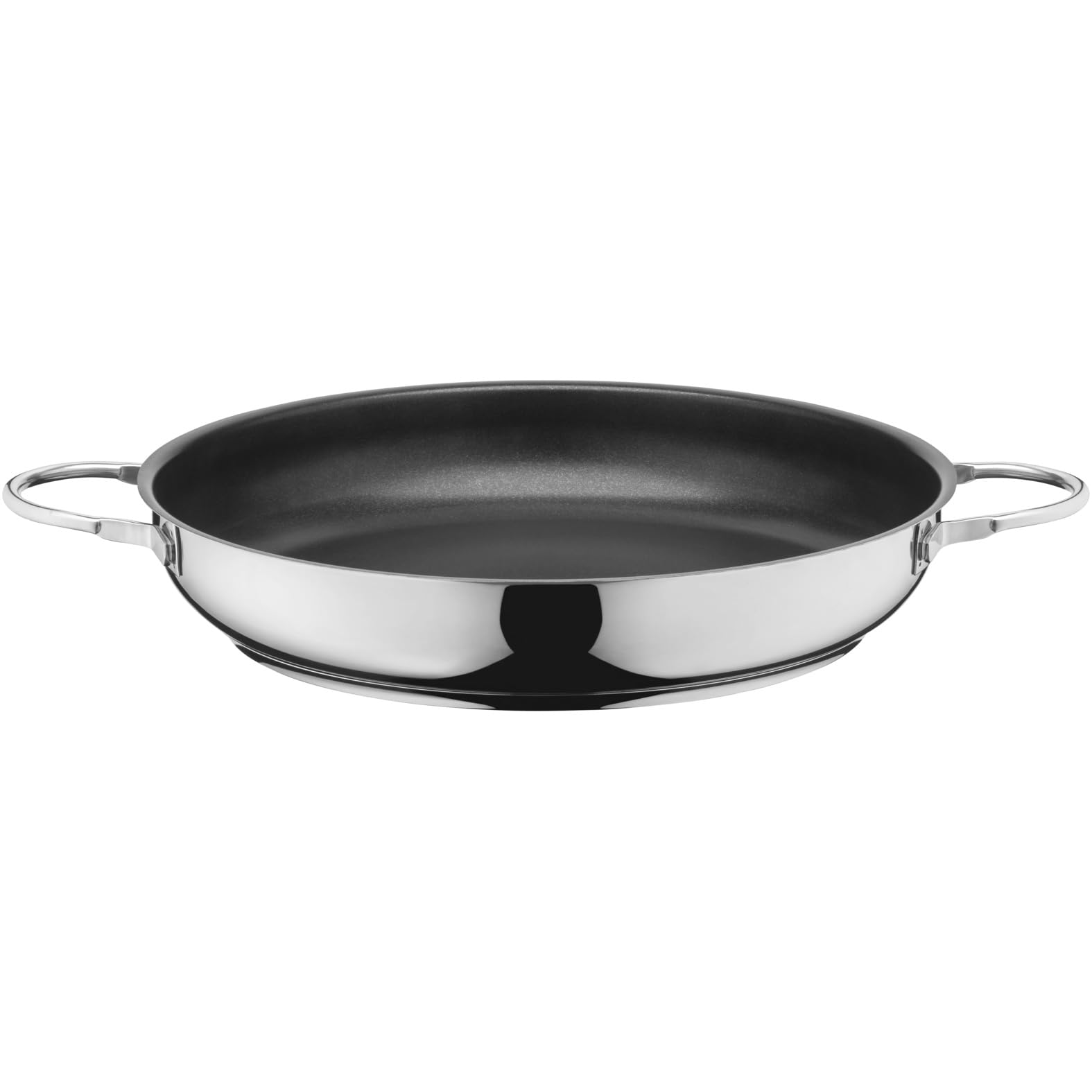 Silit Calabria frying/serving pan 32 cm induction, coated stainless steel, stainless steel handle, oven-safe, for gentle roasting - 2111301783
