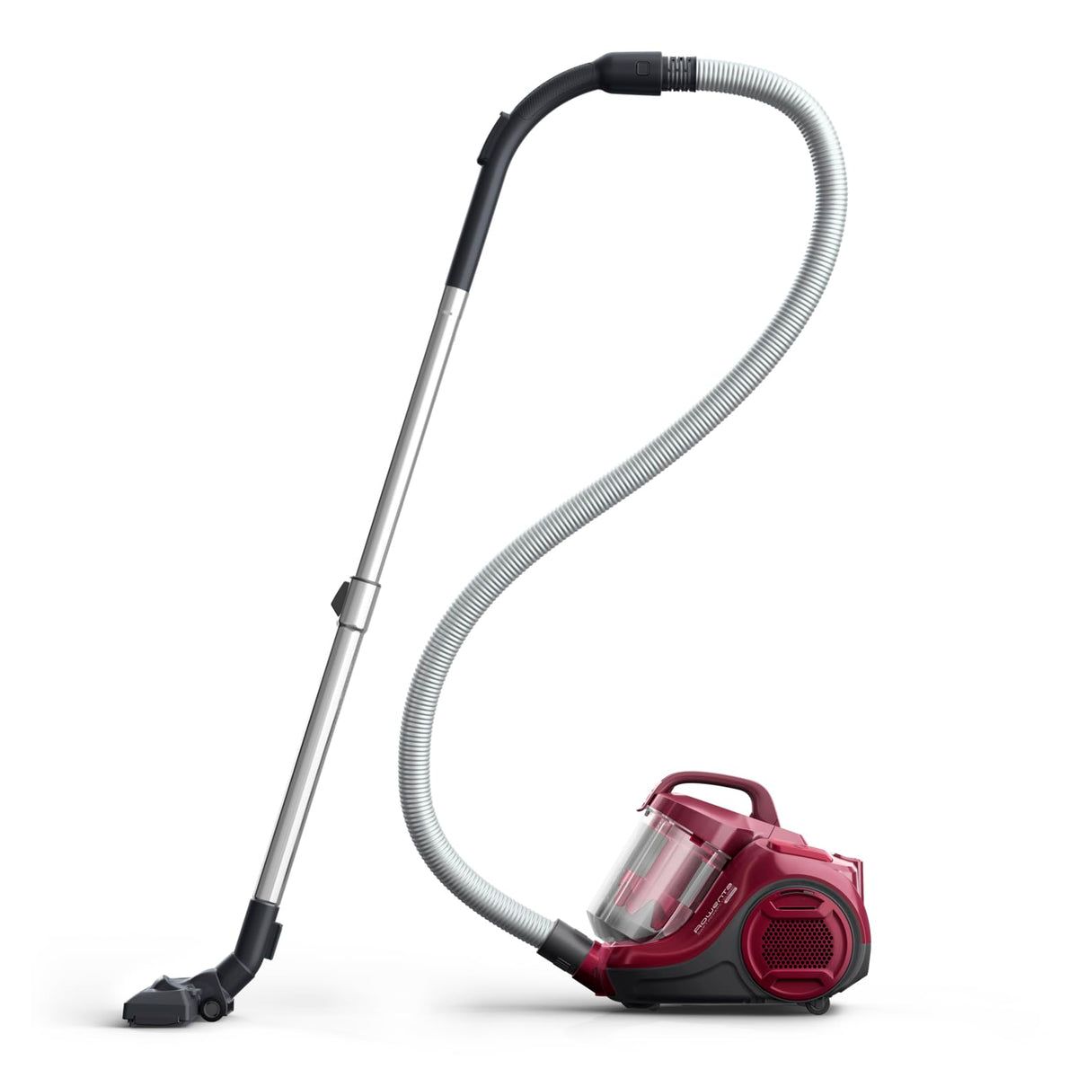 Rowenta RO2933EA, Swift Power Cyclonic Vacuum Cleaner, bagless, cyclone technology, compact design, lightweight, high-performance filter, parquet brush, Black/Dark Red, 750 W, 1.2 liters, 77 decibels. - 7211004135