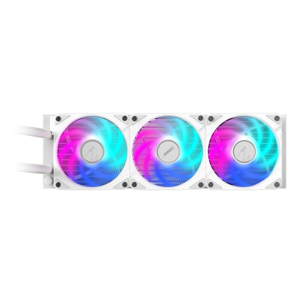 Răcitor de CPU GIGABYTE AORUS WATERFORCE II 360 Ice AIO - 3x120mm ventilatoare ARGB, mecanism de blocare prin glisare, Daisy-Chain, compatibil cu Intel LGA 1851 și AMD AM5 - GP-AORUS