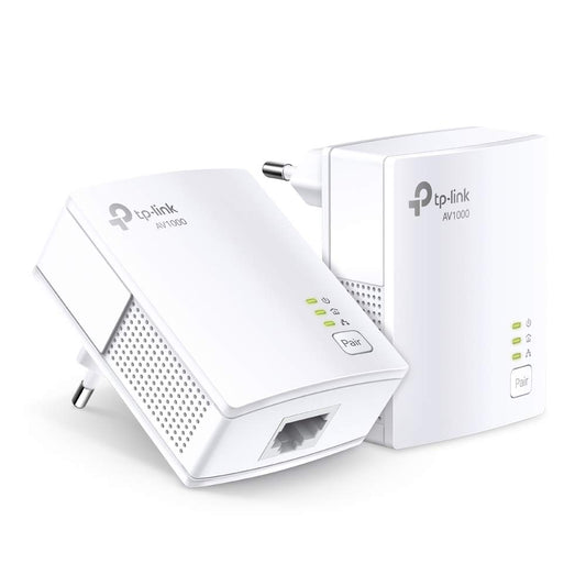 TP-Link Powerline Adapter Set TL-PA717 KIT (1000Mbit/s, Gigabit Port, Plug&Play, Compatible with All HomePlug AV/AV2 Powerline Adapters, Ideal for Media Streaming