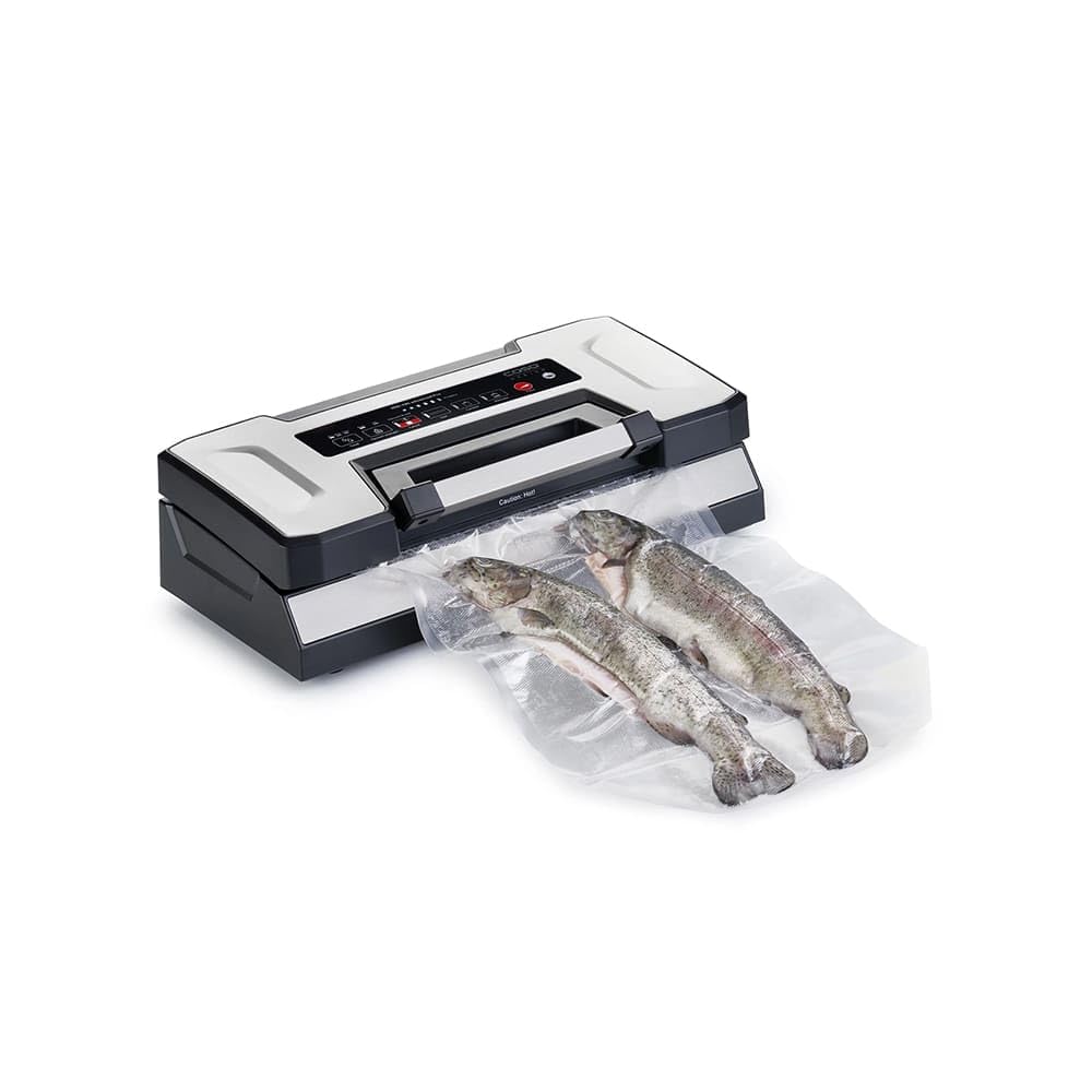 CASO VRH 790 advanced Pro - vacuum sealer, vacuum sealing device, test rating Very Good, 200 vacuum sealing processes non-stop, with patented CASOTEK Liquid function, double weld seam, including vacuum bag - 1528