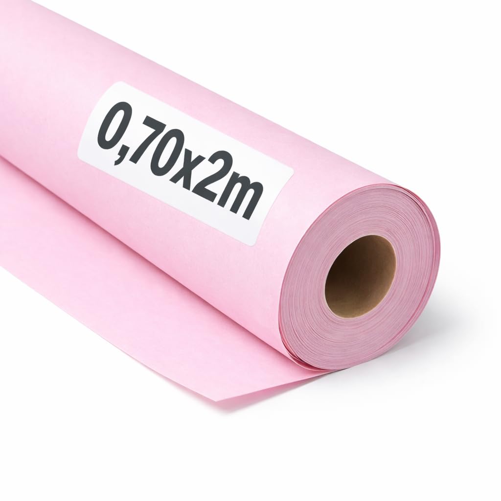 OFITURIA Kraft Paper Pink Pastel - Roll 0.70 × 2 m - 6 Rolls - Wrapping Paper and Packaging Paper - Craft Paper for DIY, Decoration and Sewing Patterns - Tear-Resistant and Easy to Cut - COM620-parent2