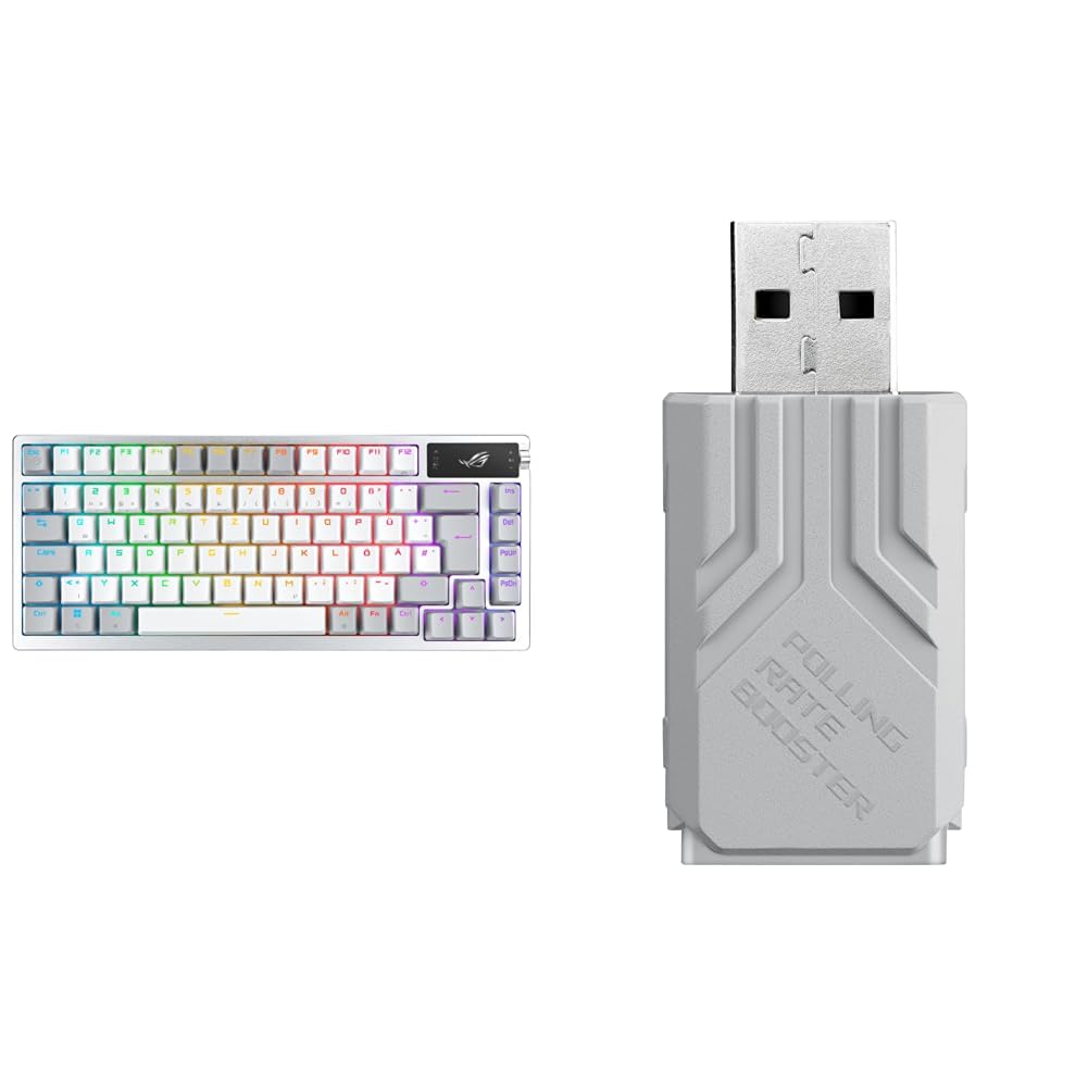 ASUS Bundle ROG Azoth White RGB Gaming-Tastatur ROG Polling  90MP03EC-BKDA10