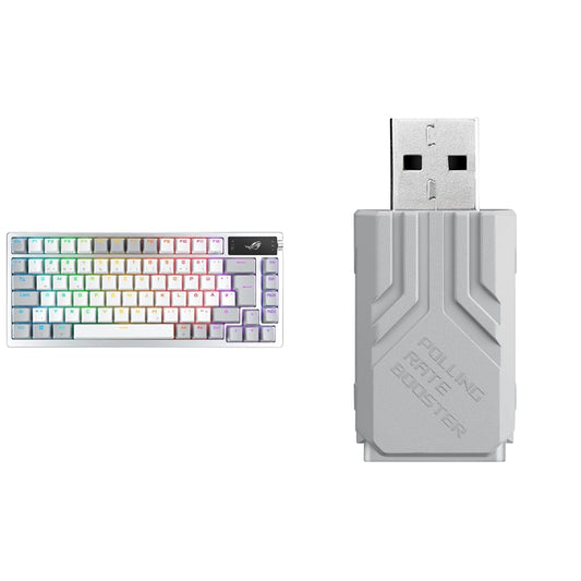 ASUS Bundle ROG Azoth White RGB Gaming-Tastatur ROG Polling  90MP03EC-BKDA10