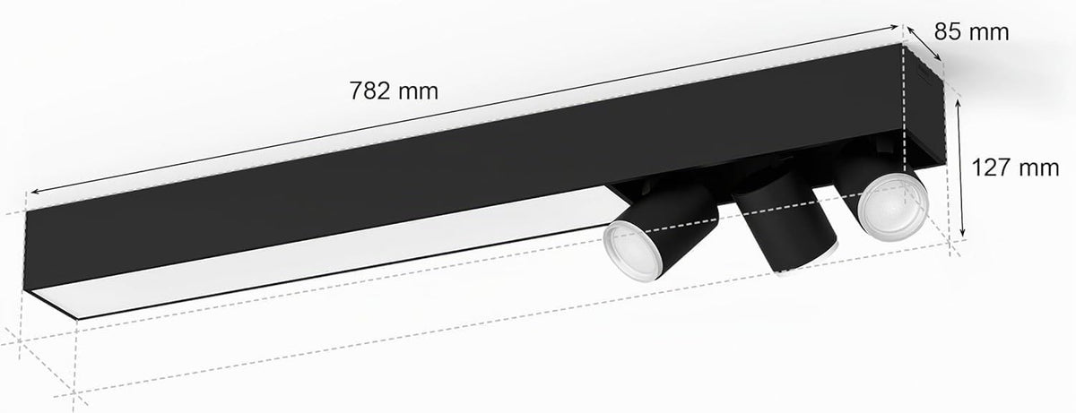 Philips Hue Centris 3er Spotlight, Indoor Lighting, Black - 8720169318434