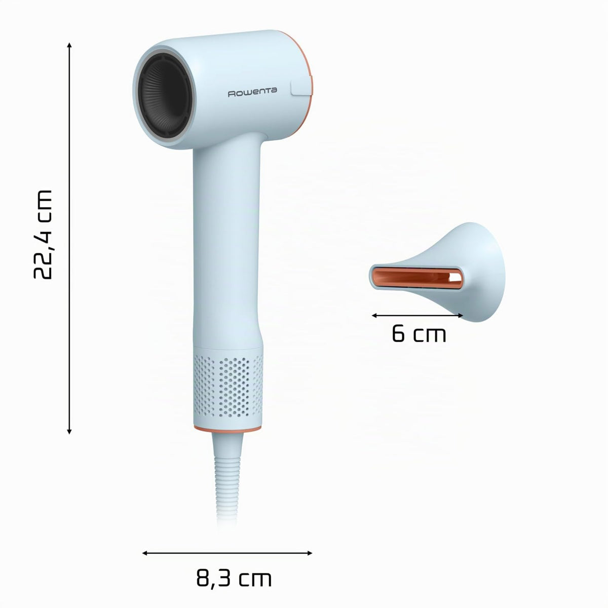 Rowenta Blumia Hair Dryer, High-Speed Motor, 6-mm Magnetic Nozzle - HY5N10E0