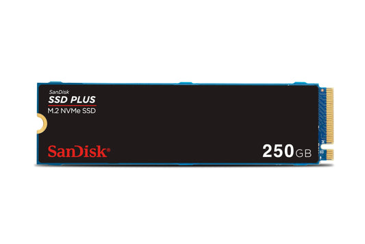 SanDisk SSD PLUS M.2 NVMe SSD 250GB (M.2 2280, PCIe Gen 3.0, Easy Installation, Western Digital Dashboard, 3 Year Warranty) - SDSSDA3N-250G-G26