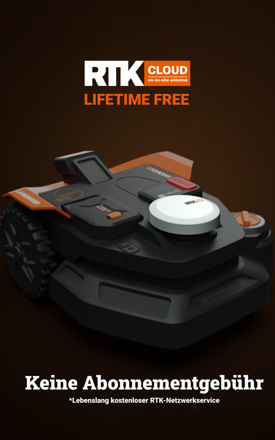 Worx Vision Cloud WR330E, 2WD Robotic Mower without Boundary Wire, 3000 m²