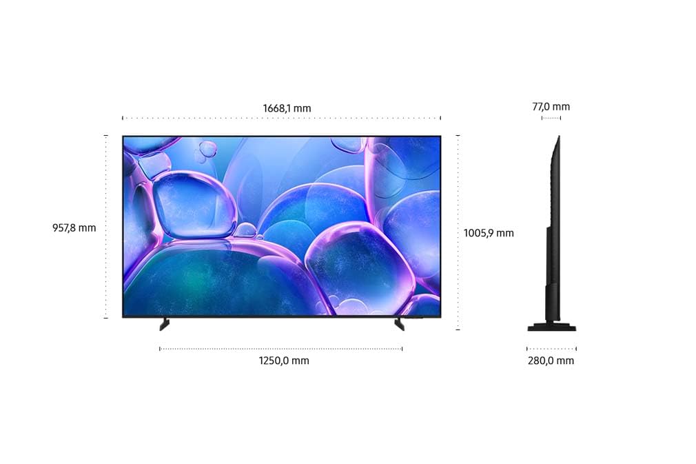 Samsung Crystal UHD 4K U7099F 75 inch (189 cm) LED TV, Crystal Processor 4K, MetalStream Design, SmartThings, Knox Security, Gaming Hub, AI Upscaling, Free Content, Smart AI TV - GU75U7099FU