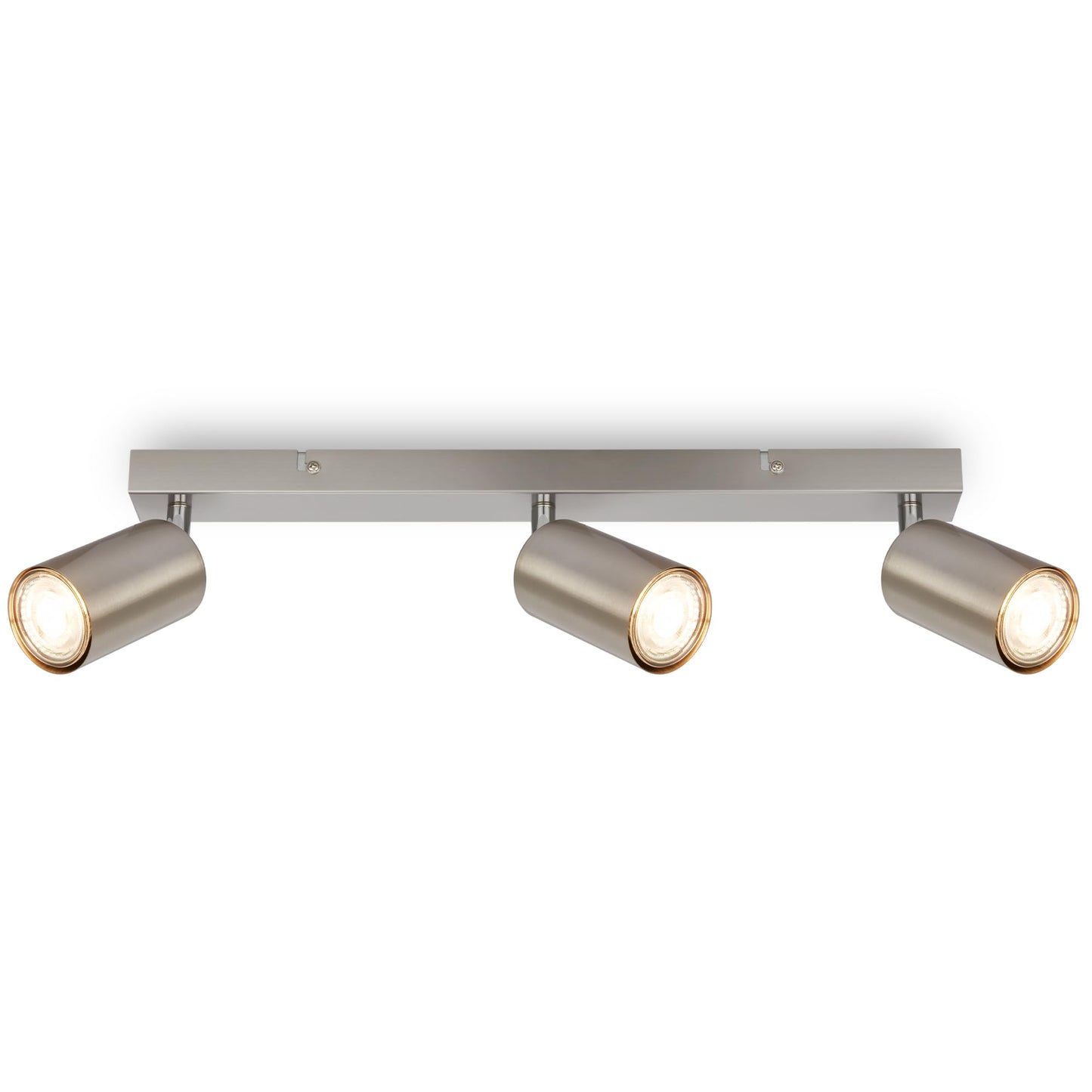 BRILONER - Ceiling lamp swiveling, GU10 socket, max. 9 W, ceiling light, lamp, living room lamp, bedroom lamp, kitchen lamp, ceiling spotlight, ceiling lighting, 44 cm, matt nickel - 2172032