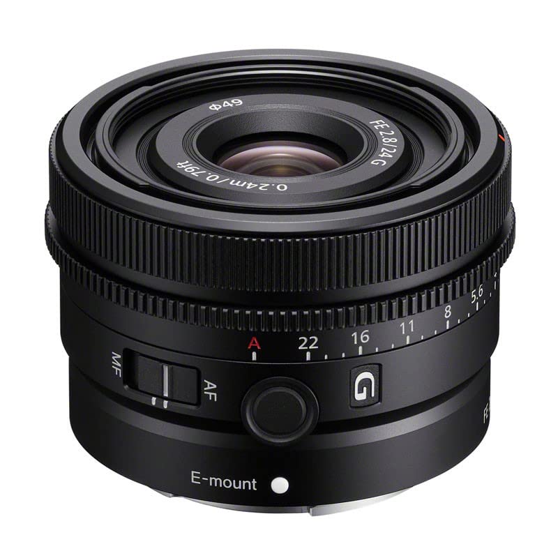 Sony SEL24F28G-FE 24mm F2.8 G Full-Frame Prime Lens, G Series, E Mount, for Photo and Video, Black, 1 Count - SEL24F28G.SYX