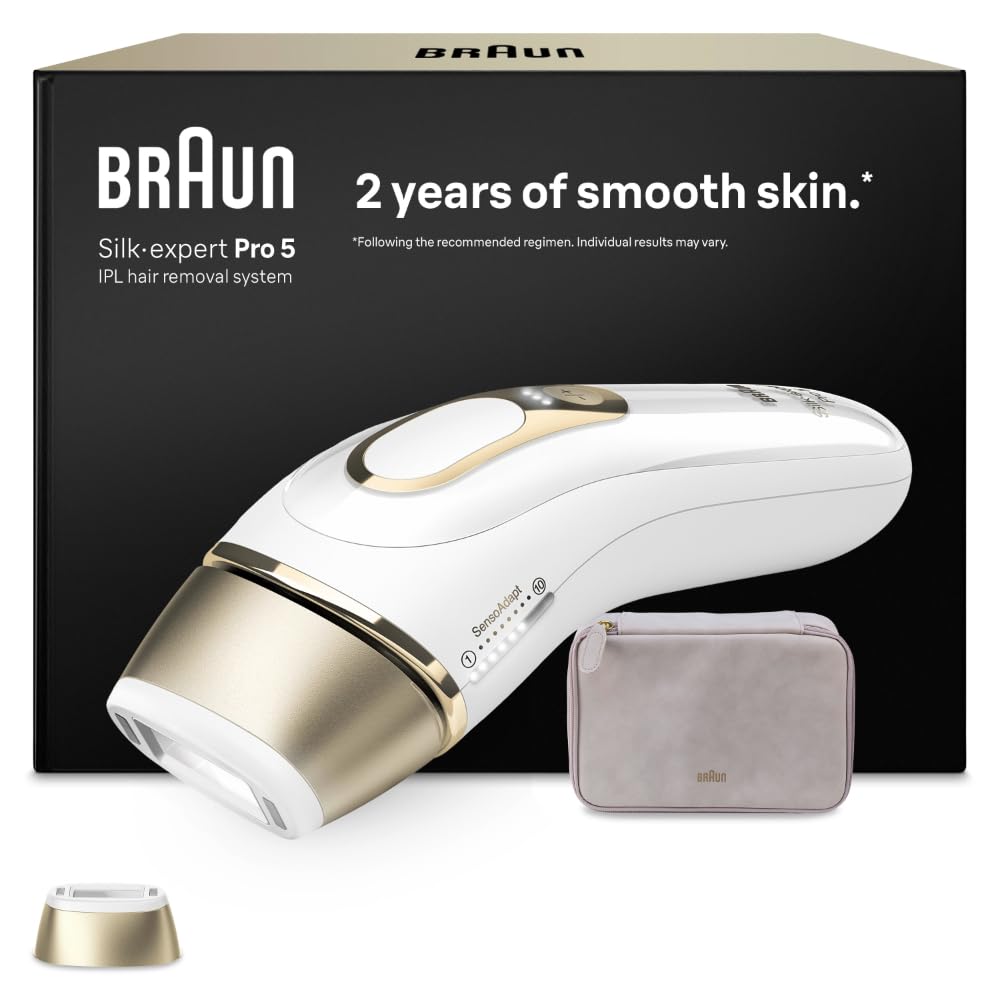 Braun IPL Dispozitive Epilare Silk·expert Pro 5, PL5100, Alb/Auriu