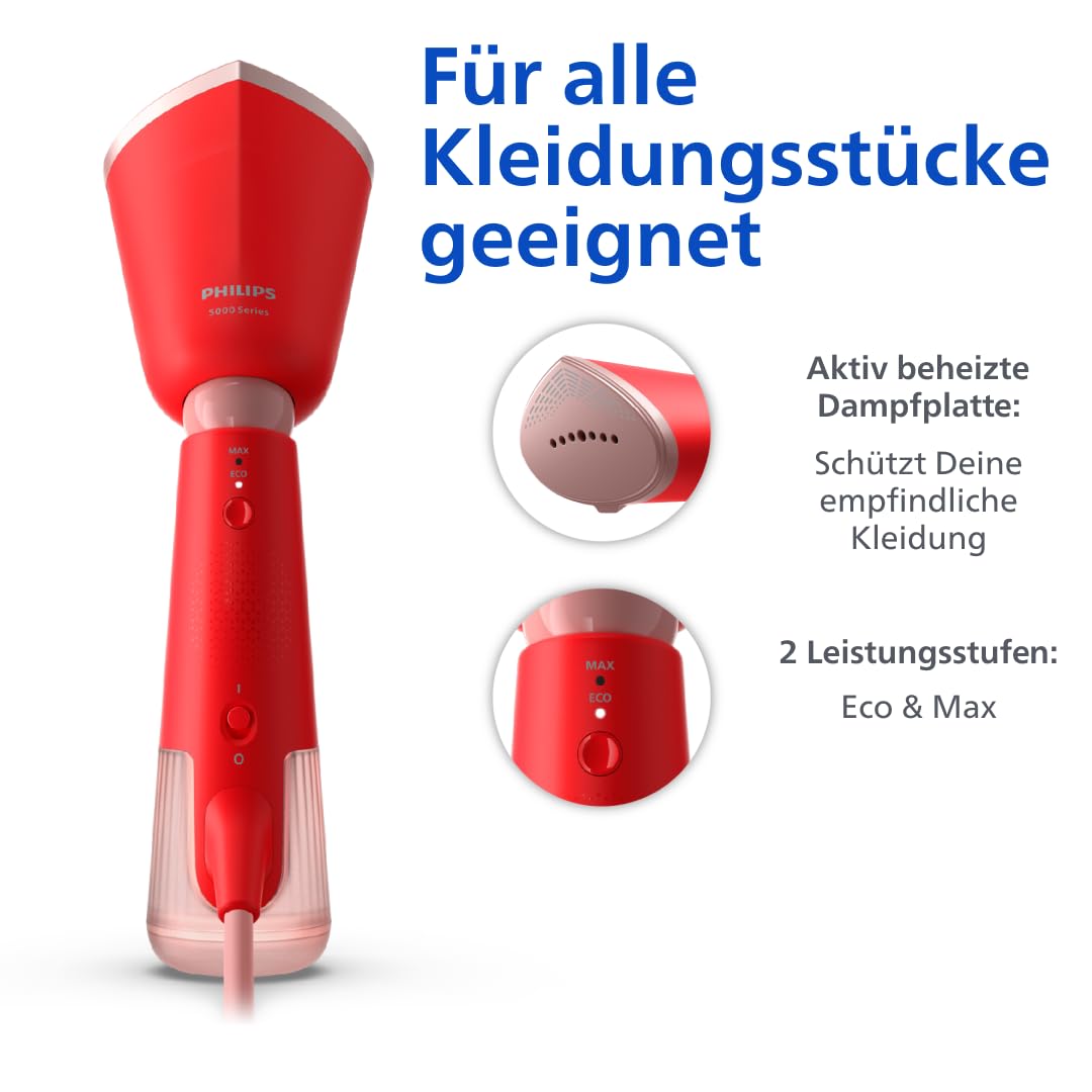 Philips Steamer 5000 Series, Red, 1400 W - STH5020/40