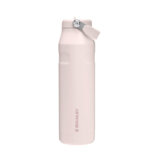 Stanley 1913 Flip Straw Drinking Bottle with Straw 1.06L - Thermal Mug Cools for 17 Hours - Ice Cold for 4 Days - BPA Free - Leakproof - For Cup Holders - Dishwasher Safe - Rose Quartz - 10-12111-065