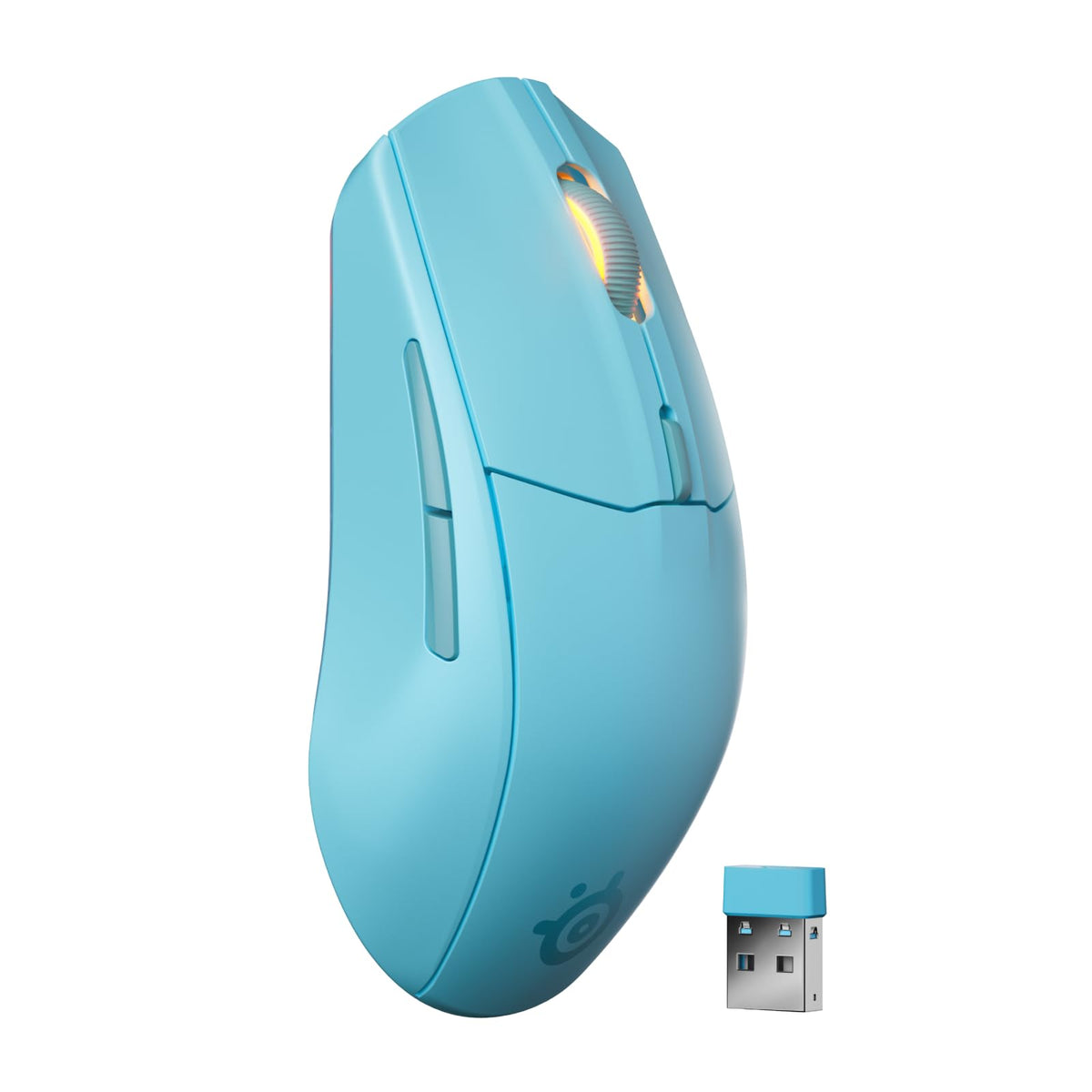 SteelSeries Rival 3 Wireless Gen 2 Mouse de gaming – 2,4 GHz și Bluetooth – senzor optic TrueMove Air de 18.000 DPI – 60 milioane de clicuri garantate – ultra ușoară – picioare de PTFE – Aqua - 62526