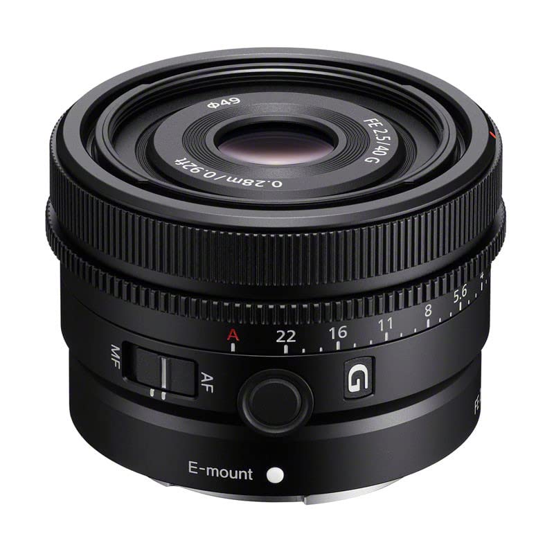 Sony SEL40F25G – FE 40 mm F2.5 G Full-Frame Prime Lens (Premium G Series, E-Mount, compact & lightweight, compatible with Sony A7 Series & ZV-E1, A6000 Series & ZV-E10) - SEL40F25G.SYX