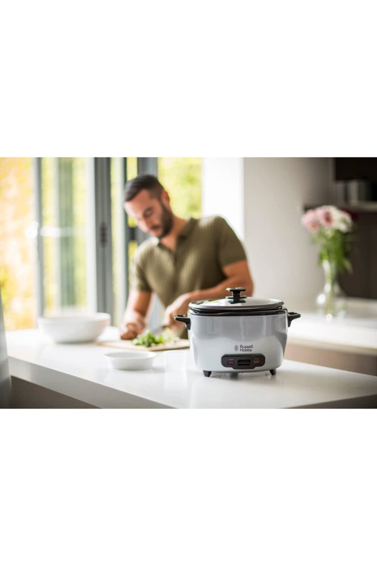 Russell Hobbs rice cooker [XL] 5l incl. steamer insert MaxiCook (keep warm function, non-stick coated cooking pot, rice spoon & measuring cup, slow cooker for vegetables & fish etc) 23570-56