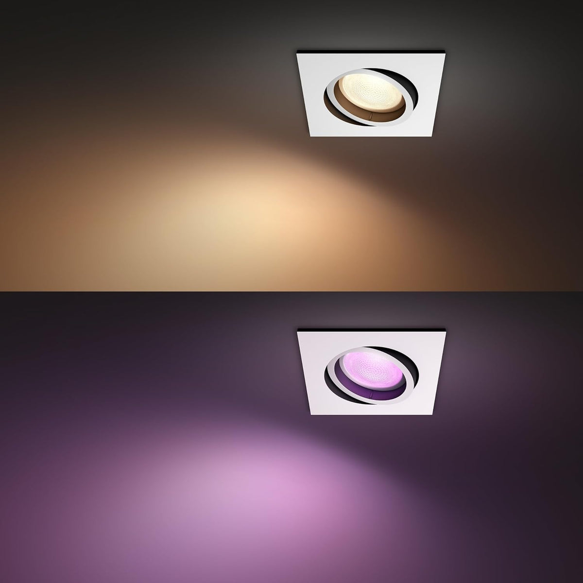 Philips Hue Centura Recessed Spots, Square, 1 Pack, White - 8720169319219