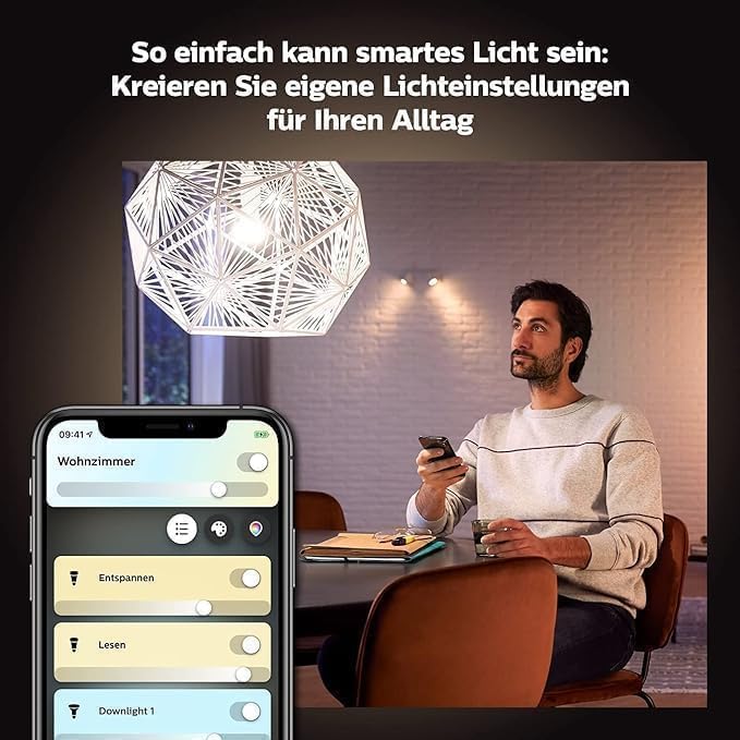 Philips Hue White Ambiance E14 LED lamp double pack, dimmable, all shades of white, controllable via app, compatible with Amazon Alexa (Echo, Echo Dot) - 929002294404