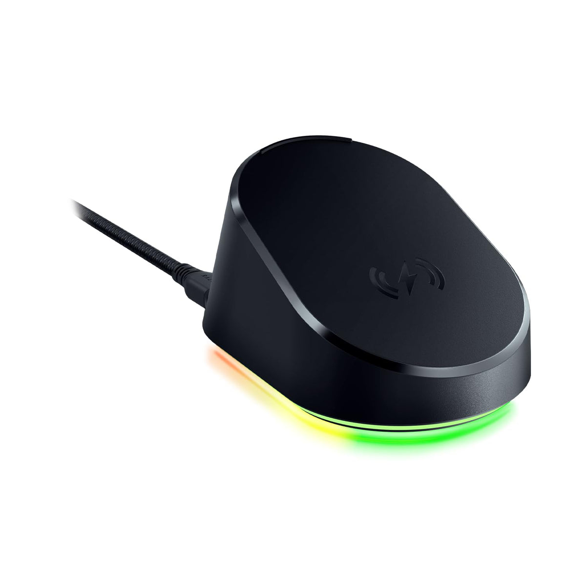 Razer Mouse Dock Pro & Charging Puck - Magnetic Wireless Charging Station & Battery (Hyperspeed 4K Hz, 8 RGB Chroma Lighting & Module for Compatible Mice) Black - RZ81-01990100-B3M1