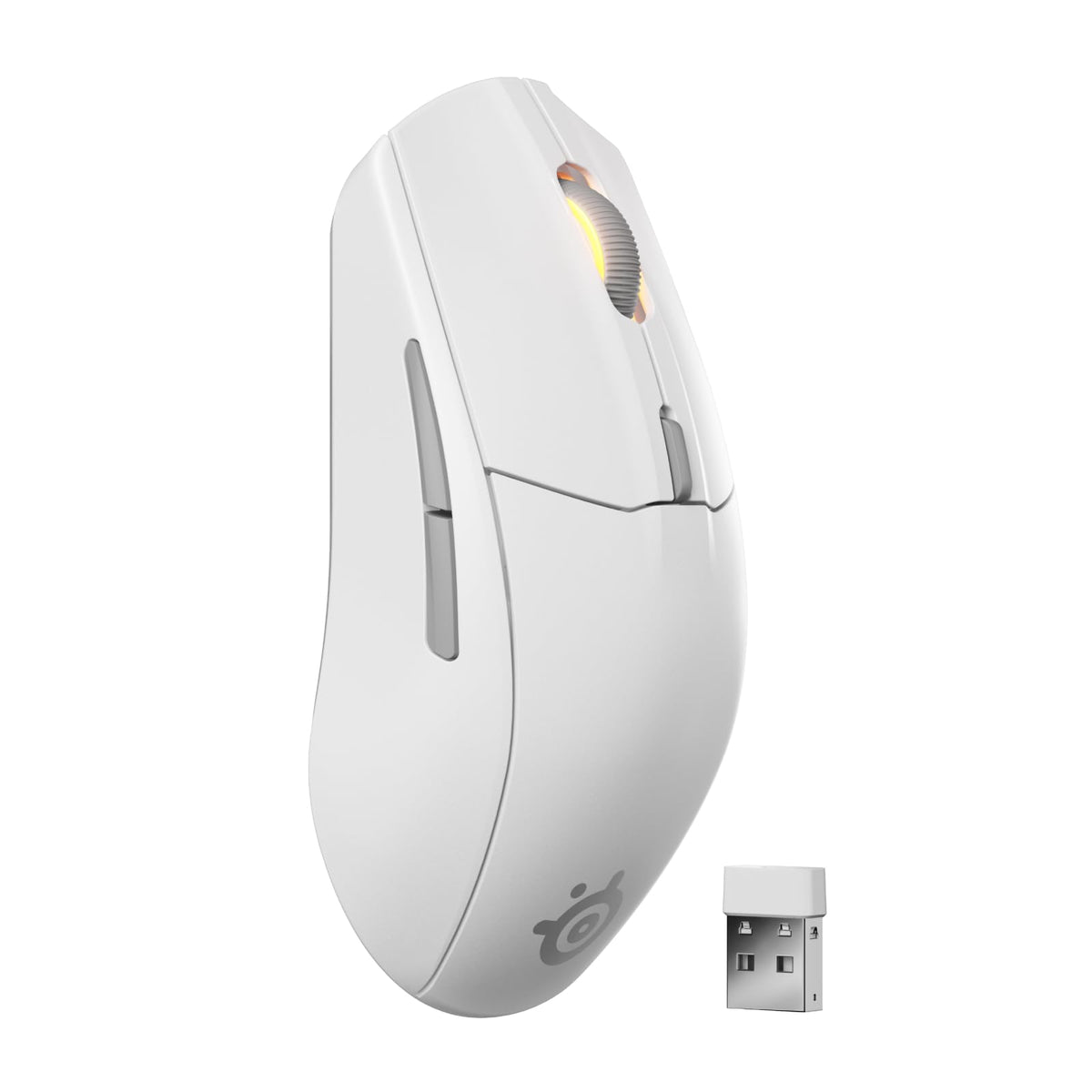 SteelSeries Rival 3 Wireless Gen 2 Gaming Mouse – 2.4 GHz and Bluetooth – 18,000 DPI TrueMove Air Optical Sensor – 60 Million Clicks Guaranteed – Ultra-Lightweight – PTFE Glide Feet - White - 62524