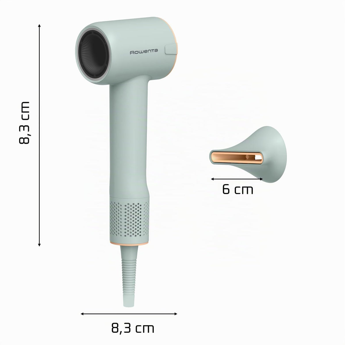 Rowenta Blumia Hair Dryer, High-Speed Motor, 6-mm Magnetic Nozzle - HY5N12E0