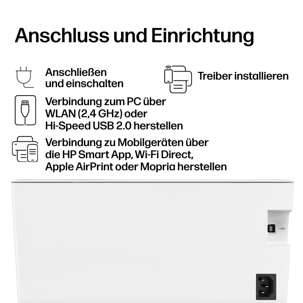 HP LaserJet M110w laser printer black and white, mono laser, printer, WLAN, Airprint, Smart App, print up to 20 ppm, auto-on/auto-off technology - 7MD66F#B19