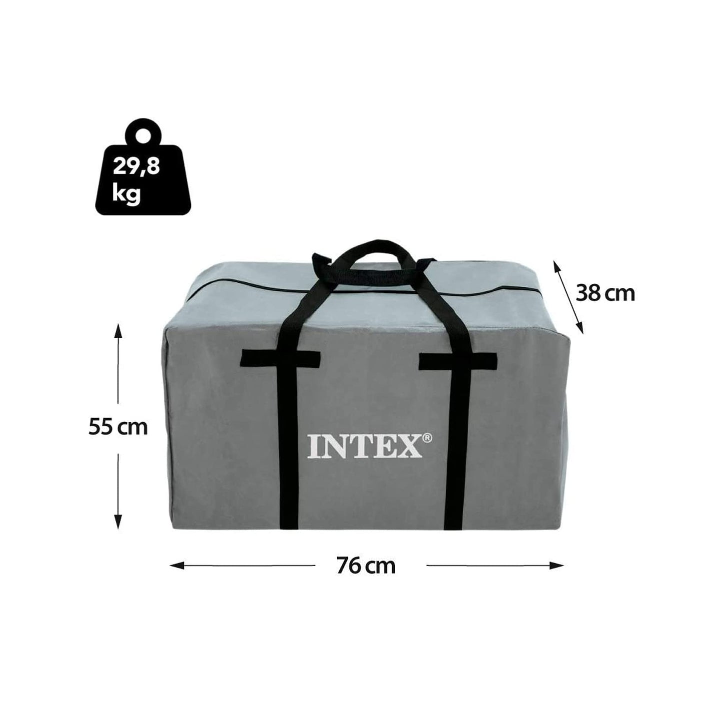Intex Mariner 3 Inflatable Dinghy 3 Man Boat with Aluminum Oars and Pump - 68373NP