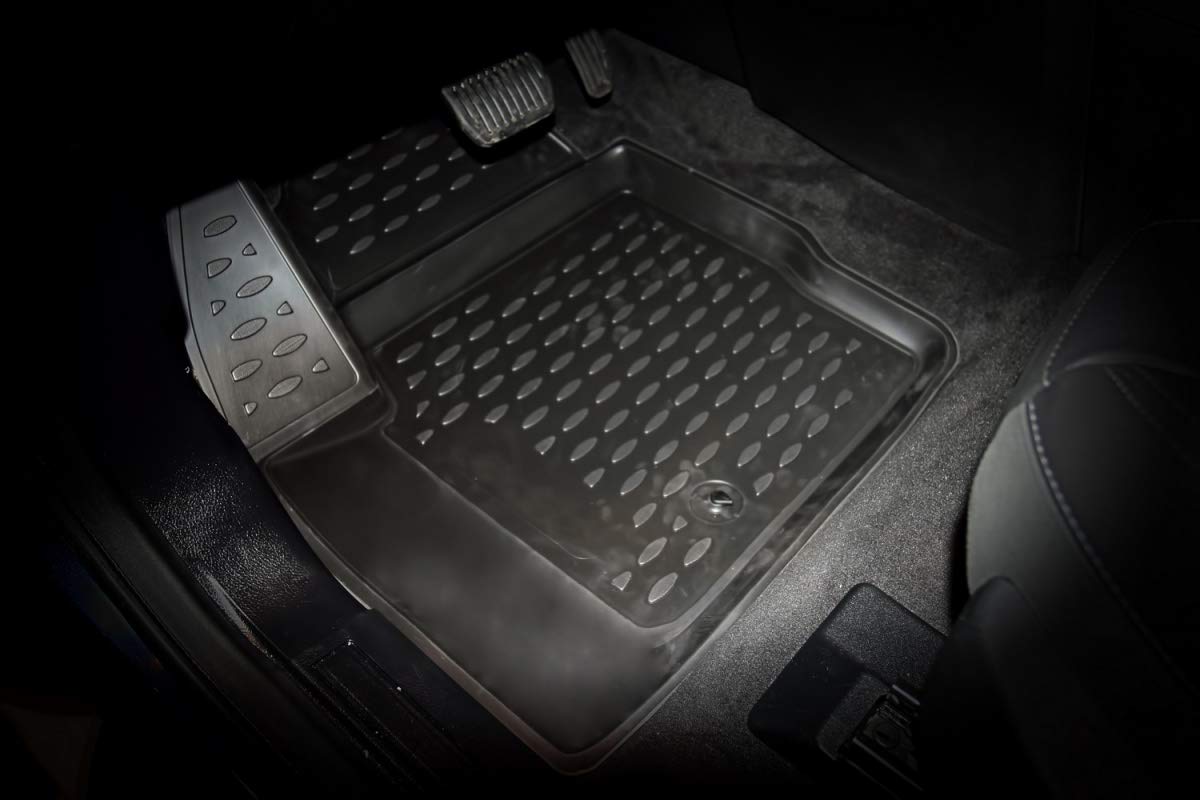 Element 3D rubber floor mats suitable for Land Rover Freelander | 2006-2014 | 100% custom-fit all-weather floor mats made of TPE, high edge, waterproof, non-slip, odorless - LAND