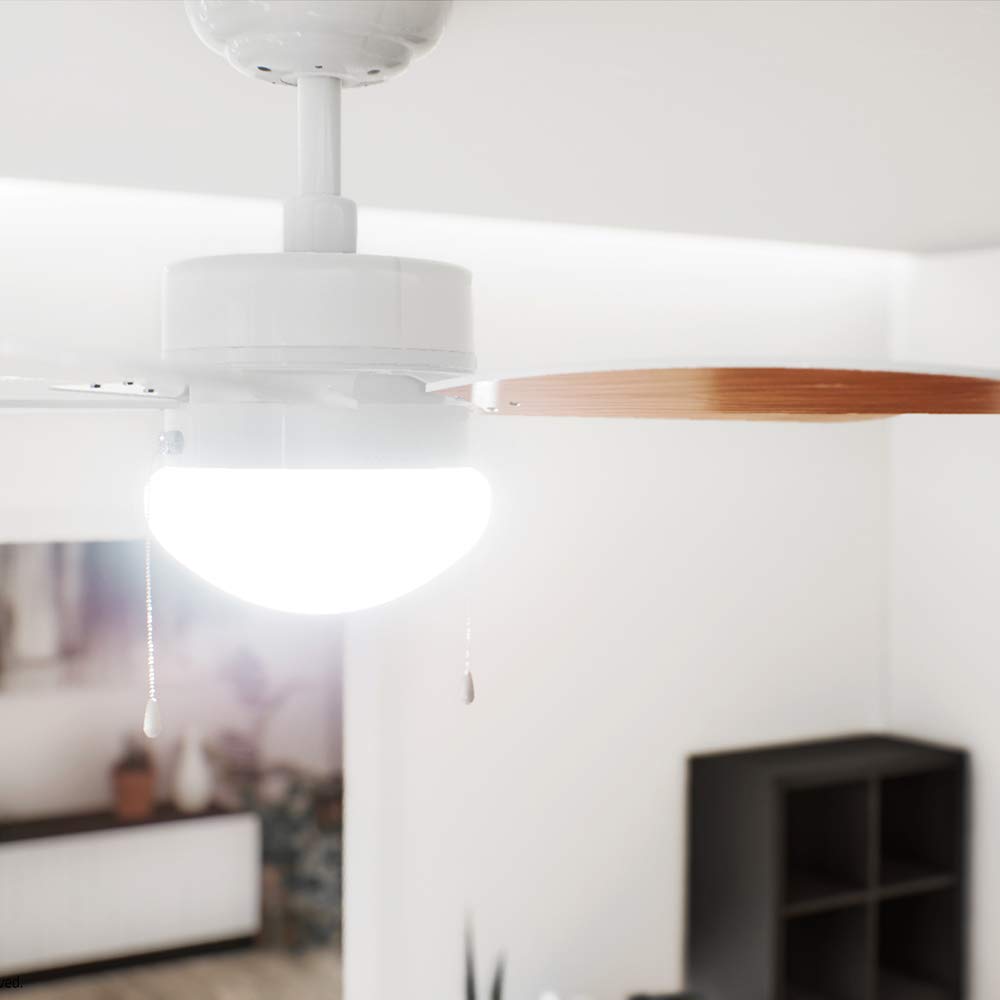 Cecotec ceiling fan with remote control and timer EnergySilence Aero 5250 Black Design. 40W, diameter 132cm, DC motor, LED light, 6 speeds, winter function, wooden leaves - 05939
