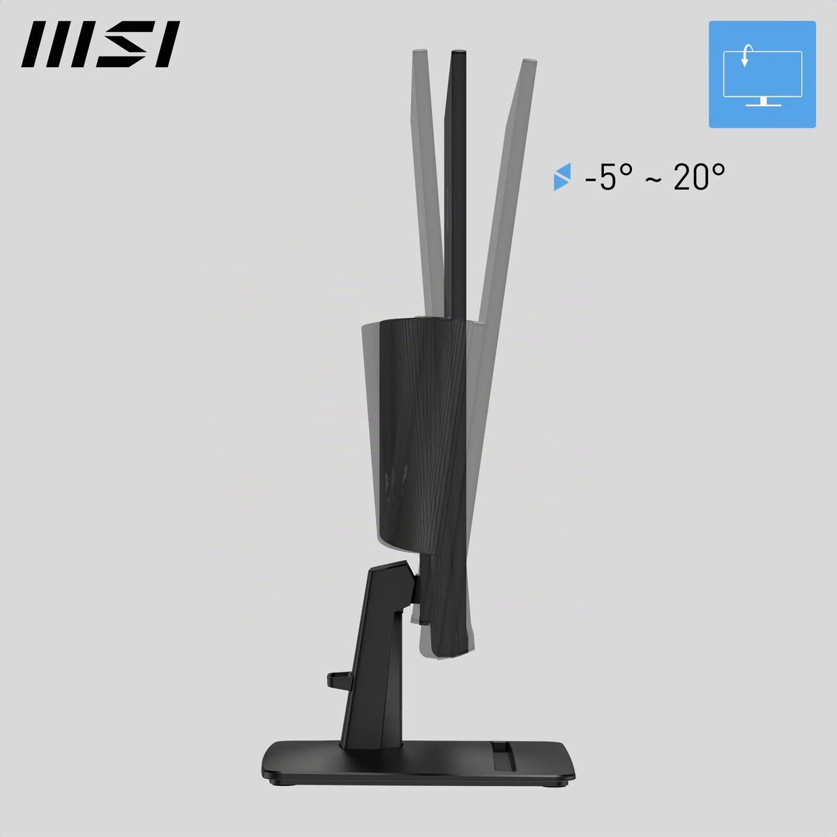 MSI PRO MP275A E14L 24-Inch FHD Computer Monitor, 1920 x 1080 IPS, 144 Hz, 1 ms, AMD FreeSync, Eye Care, HDMI 2.0, adjustable, VESA mount, black - 4711377390170
