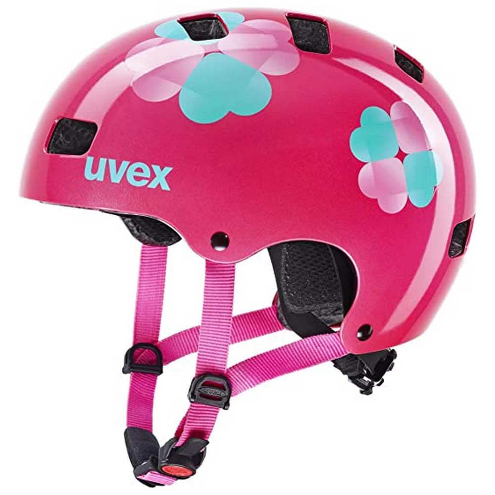 uvex Kid 3 - robust bicycle helmet for children - individual size adjustment - optimized ventilation - pink flower - 51-55 cm - S4148193315