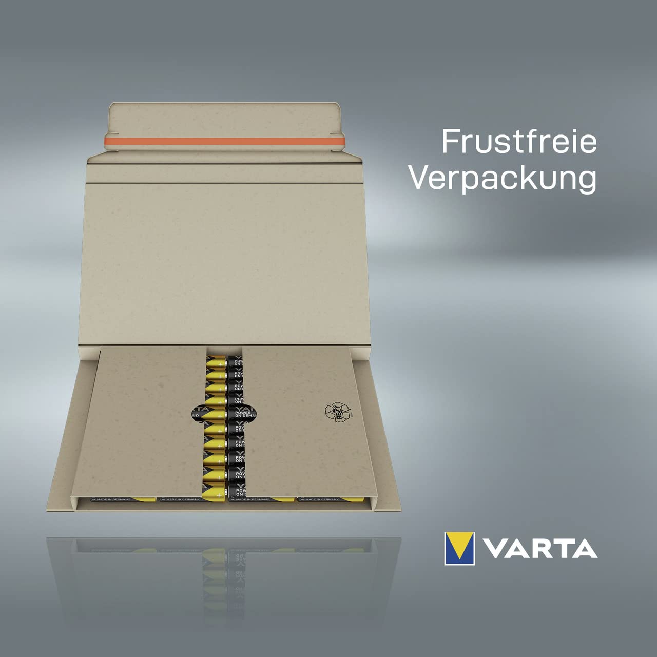 VARTA batteries mixed pack of 80 pieces, AA 40 pieces + AAA 40 pieces, power on demand, alkaline, storage pack in environmentally friendly packaging, powerful - 4.0085E+12