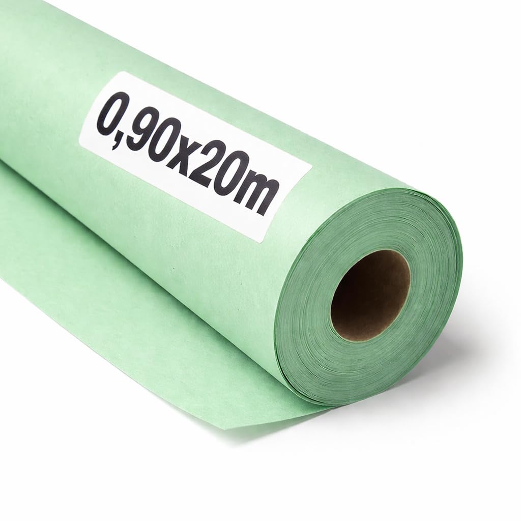 OFITURIA Kraft Paper Green Pastel - Roll 0.90 × 20 m - 3 Rolls - Wrapping Paper and Packaging Paper - Craft Paper for DIY, Decoration and Sewing Patterns - Tear-Resistant and Easy to Cut - COM620-parent2