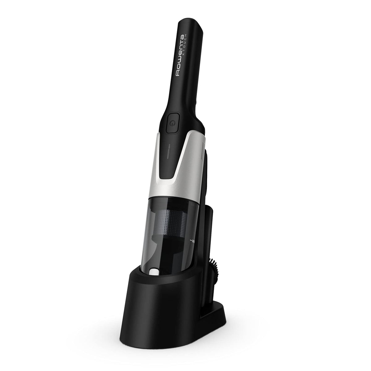 Rowenta X-Touch Cordless Hand Vacuum Cleaner, including small brush and crevice nozzle, optimal suction power, compact and lightweight, 0.6 kg, digital motor, charging and storage station, black, AC9736 - AC9736WO
