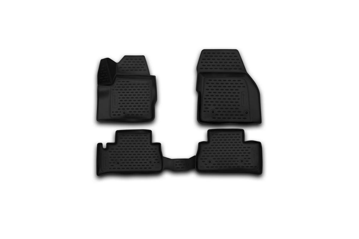 Element 3D rubber floor mats suitable for Land Rover Freelander | 2006-2014 | 100% custom-fit all-weather floor mats made of TPE, high edge, waterproof, non-slip, odorless - LAND