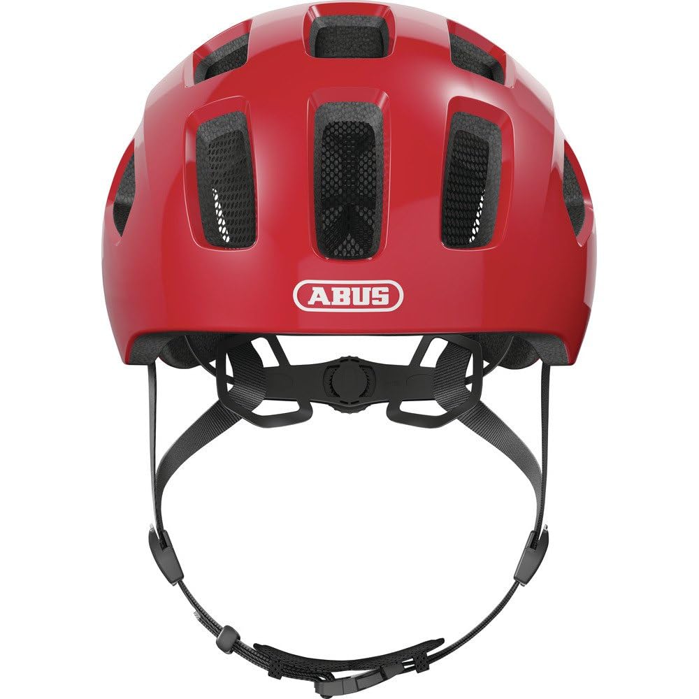 ABUS Youn-I 2.0 bicycle helmet - with light for children, teenagers and young adults - for girls and boys - red, size M - 40169