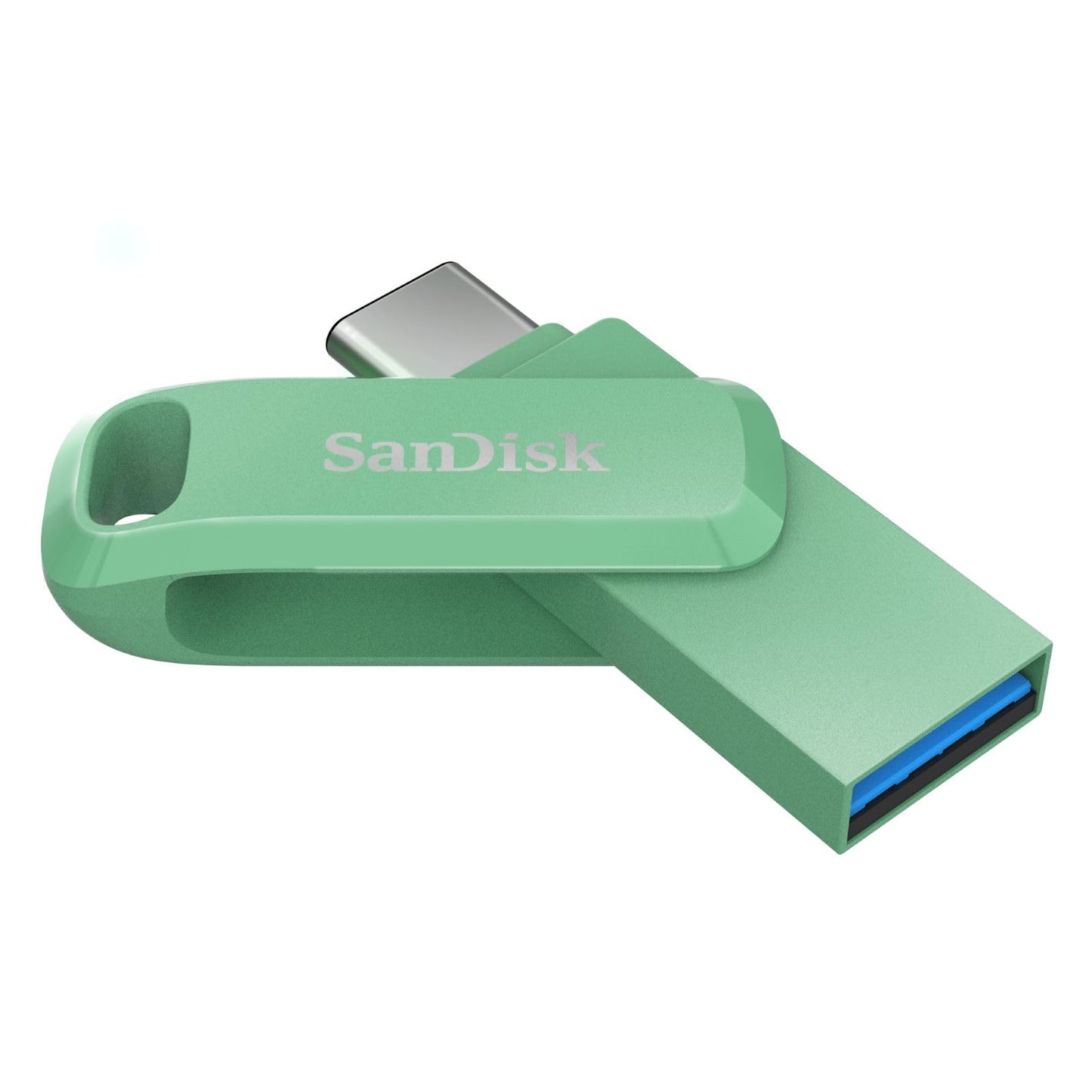 SanDisk Ultra Dual Drive Go USB Type-C 128 GB (Android smartphone memory, USB Type-C port, 400 MB/s reading speed, can be used as a key fob) Absinthe Green - SDDDC3-128G-G46AG
