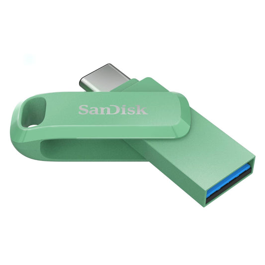 SanDisk Ultra Dual Drive Go USB Type-C 128 GB (Android smartphone memory, USB Type-C port, 400 MB/s reading speed, can be used as a key fob) Absinthe Green - SDDDC3-128G-G46AG